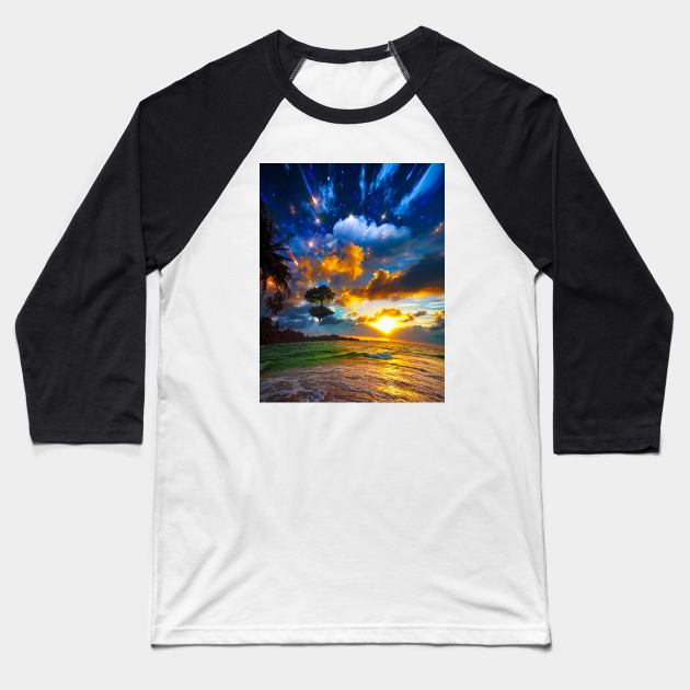 Coastal Baseball T-Shirt by LumiFantasy